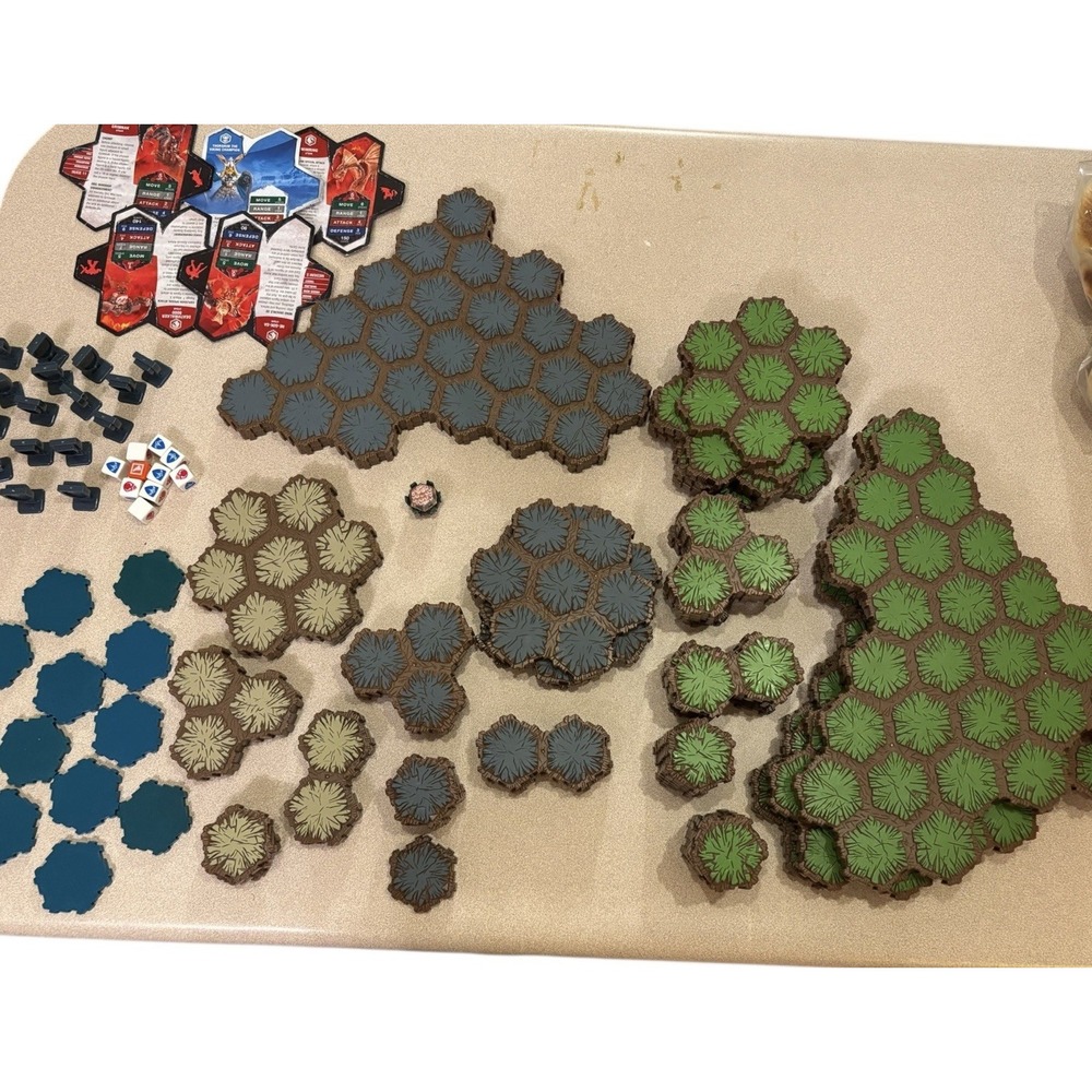 Heroscape Terrain‎ Hex Tiles LOT-dice-cards Replacement Additional Pieces